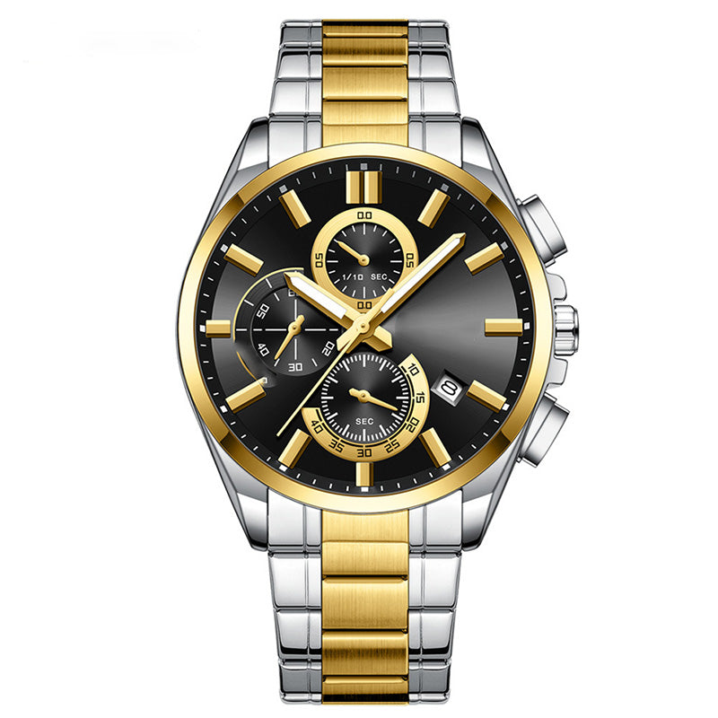 đ„Herren-Edelstahl-Business-Armbanduhr
