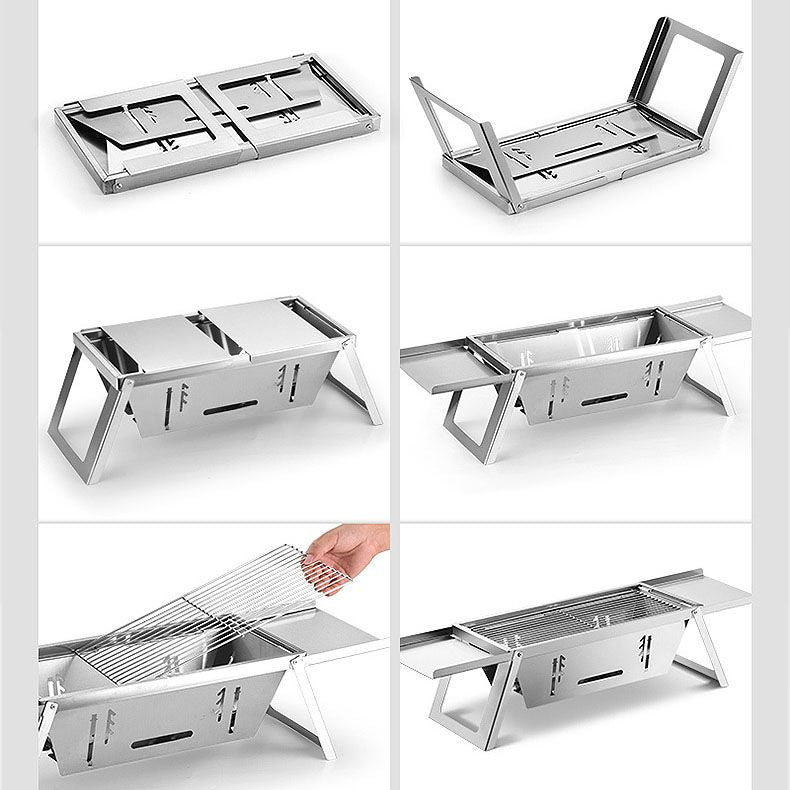 🔥🔥Klappbarer Edelstahl-Grill für draußen💥💥Befristetes Angebot: 50% Rabatt auf Bestellungen