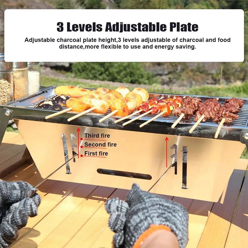 🔥🔥Klappbarer Edelstahl-Grill für draußen