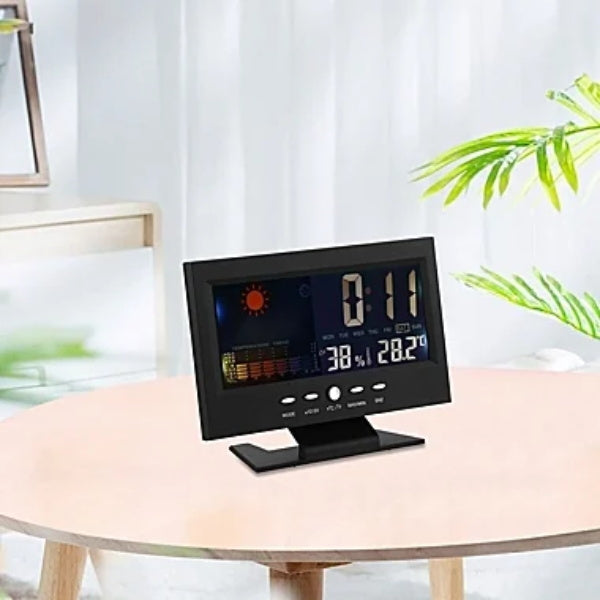 ✨⏰ Letzter Tag der Aktion 50% 🔥 Digitaler LED-Temperatur- und Luftfeuchtigkeitsmesser Wettervorhersage LED-Zähler Wecker