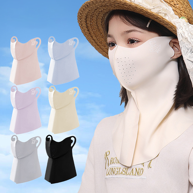 🌞【1+1 gratis】Atmungsaktive & kühlende Vollgesichts-Sonnenmaske mit Nackenschutz
