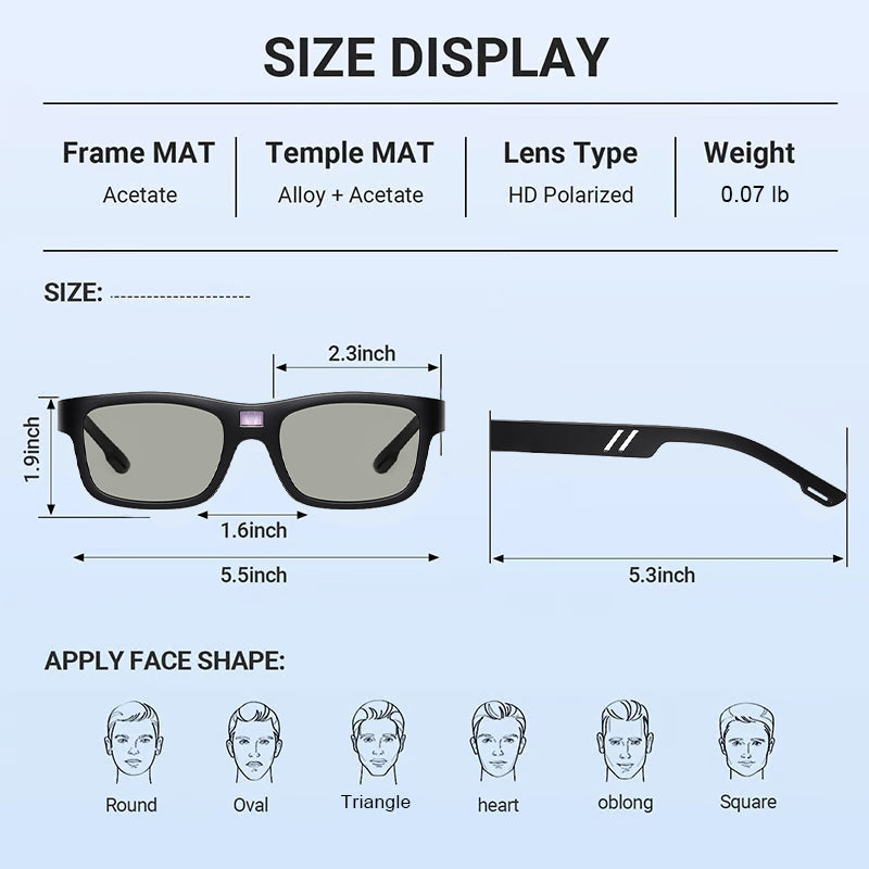 đ„Klassische Smart Photochromic Polarized Sonnenbrille
