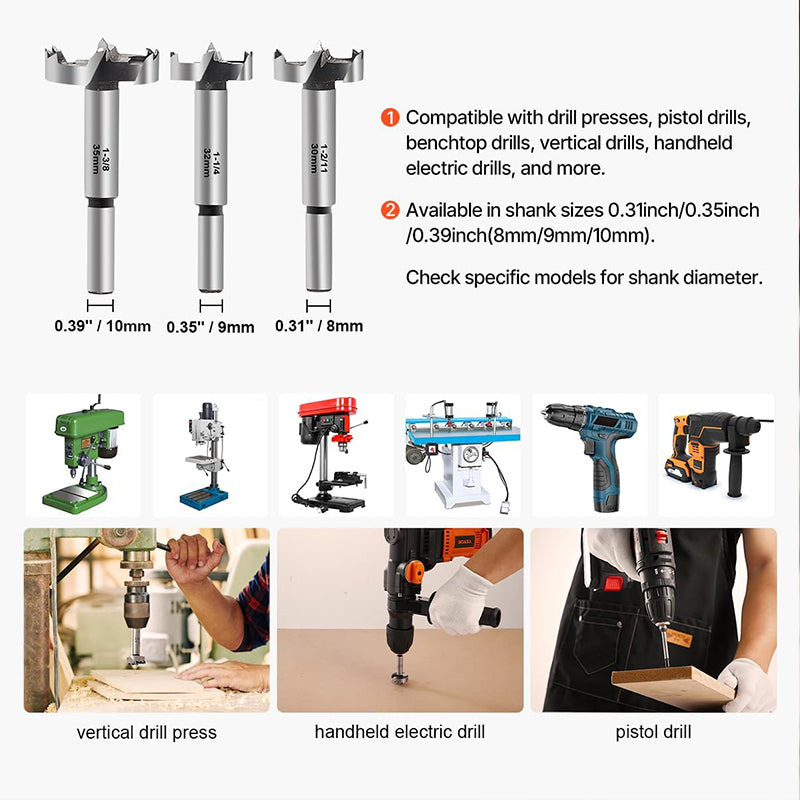 đ„3-in-1 Anti-Rutsch-Sechskant-Holzlochbohrer-Set