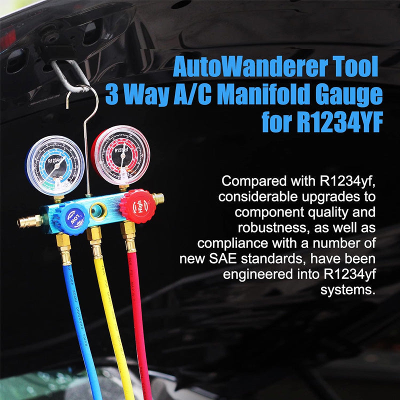 🔥3 Way R134/R22/R410 AC Gauges💥💥Befristetes Angebot: 50% Rabatt auf Bestellungen