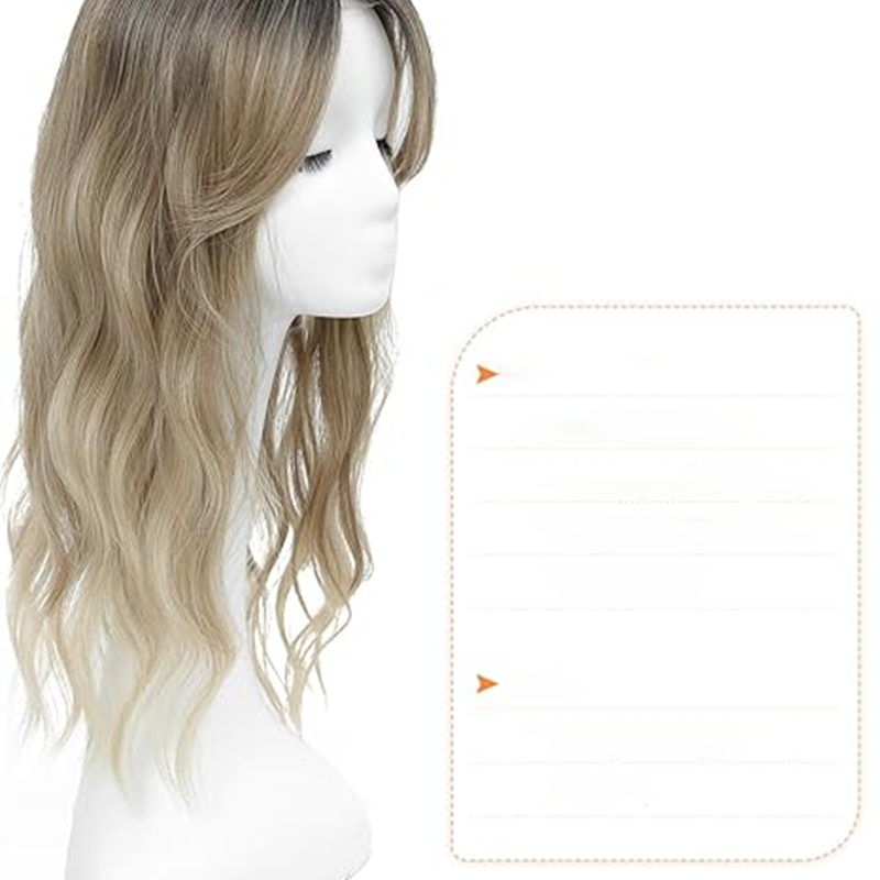 Wavy Clip-In Hair Topper with Bangs for Thinning Hair