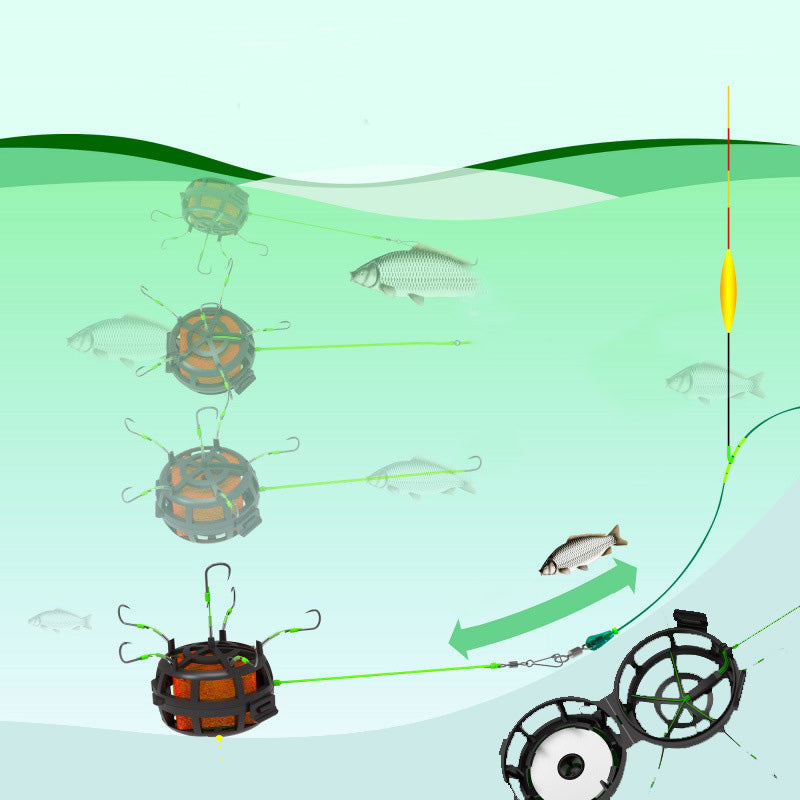 🔥360° Schwimmender Köderkäfig Angelhaken