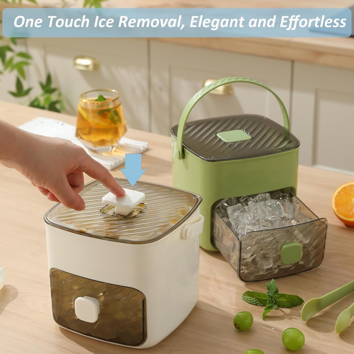 🧊Eiswürfelbehälter mit Deckel und Schale🧊, Eiswürfelbehälter für Gefrierschrank, flexible Eiswürfelbehälter