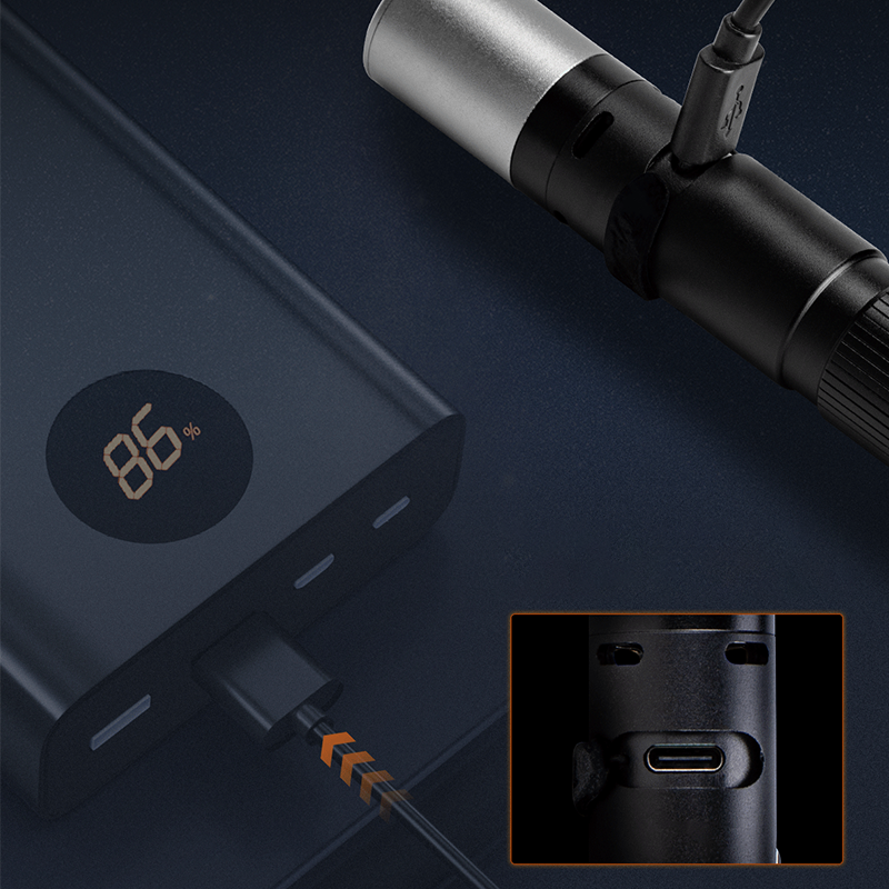 🔦🔋Multi-Mode-Bogen + Alarm-Zoom-Helligkeitstaschenlampe⚡