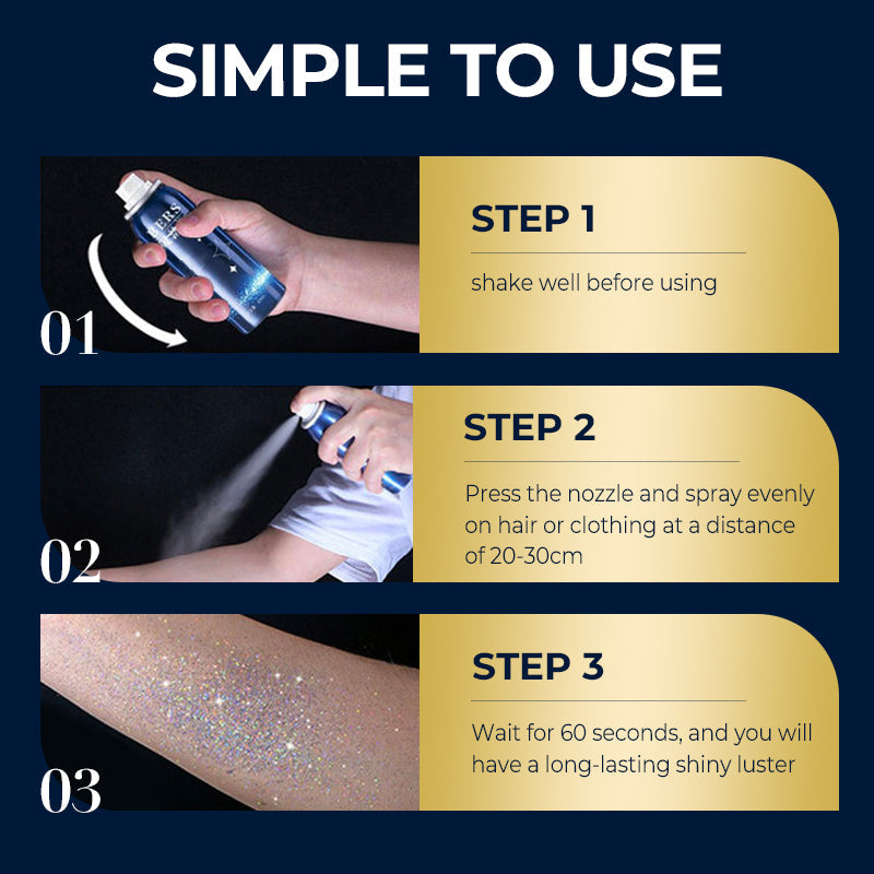 ✨Lang anhaltendes, glänzendes Glitzerspray für den Körper