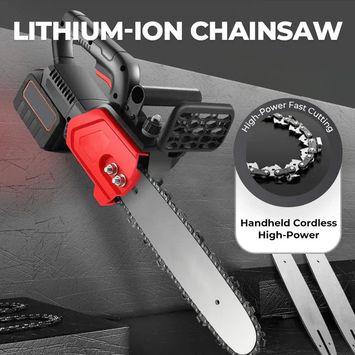 🔥Exquisite deutsche Handwerkskunst - Langlebig🔥Lithium-Ionen-Akku-Tragkettensäge mit hoher Leistung