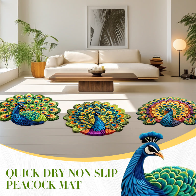 ⏳Zeitlich begrenztes Sonderangebot⏰Schnelltrocknende, rutschfeste Peacock-Matte