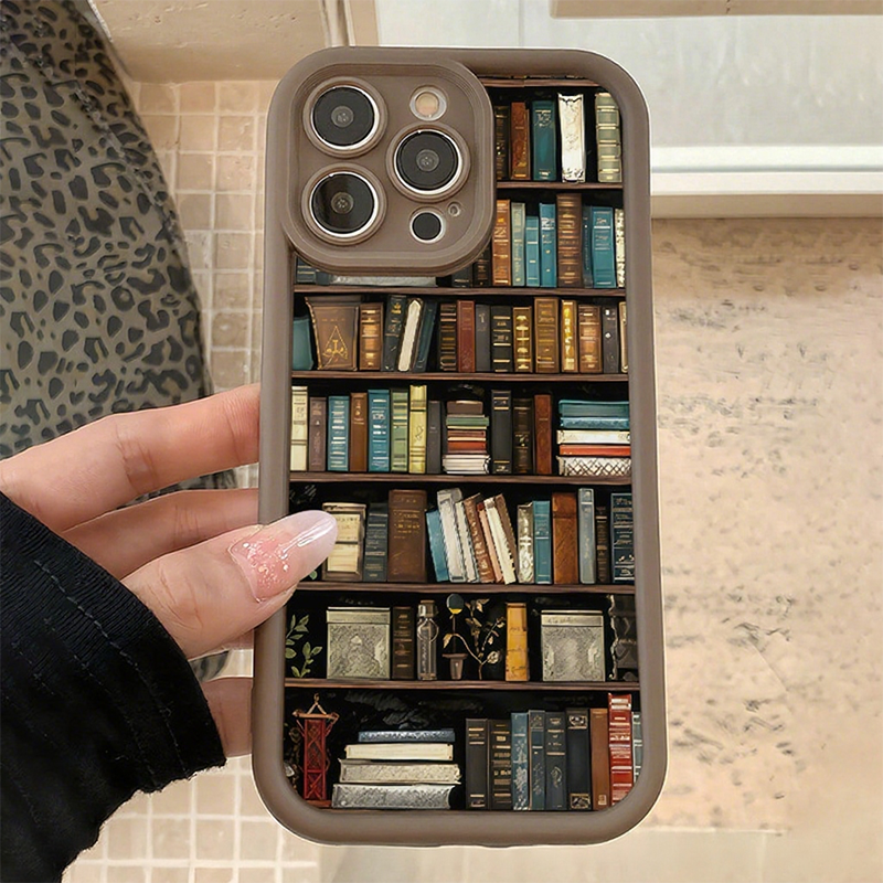 📢🔥Cartoon-Bücherregal Design TPU-Handyhülle📚📱