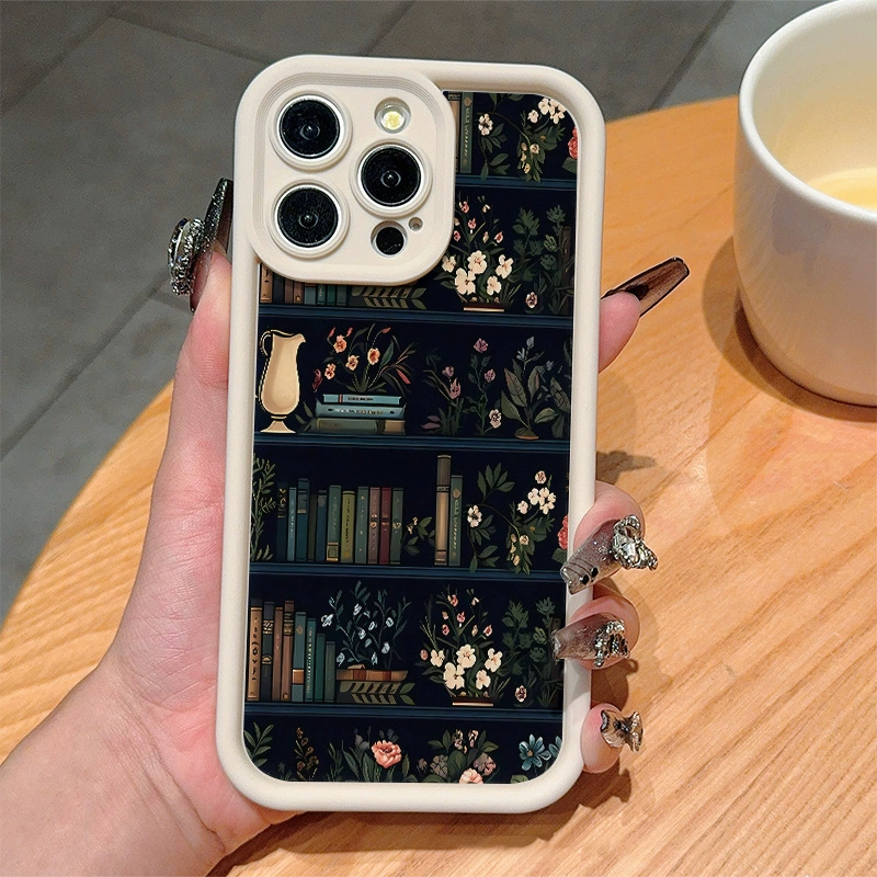 📢🔥Cartoon-Bücherregal Design TPU-Handyhülle📚📱