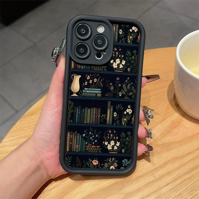 📢🔥Cartoon-Bücherregal Design TPU-Handyhülle📚📱