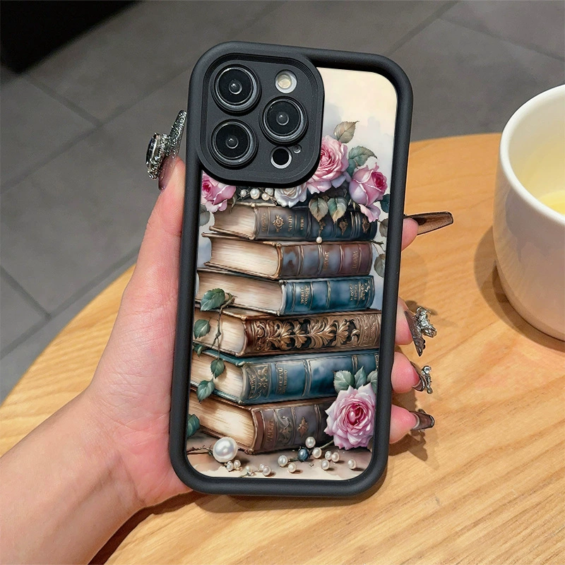 📢🔥Cartoon-Bücherregal Design TPU-Handyhülle📚📱