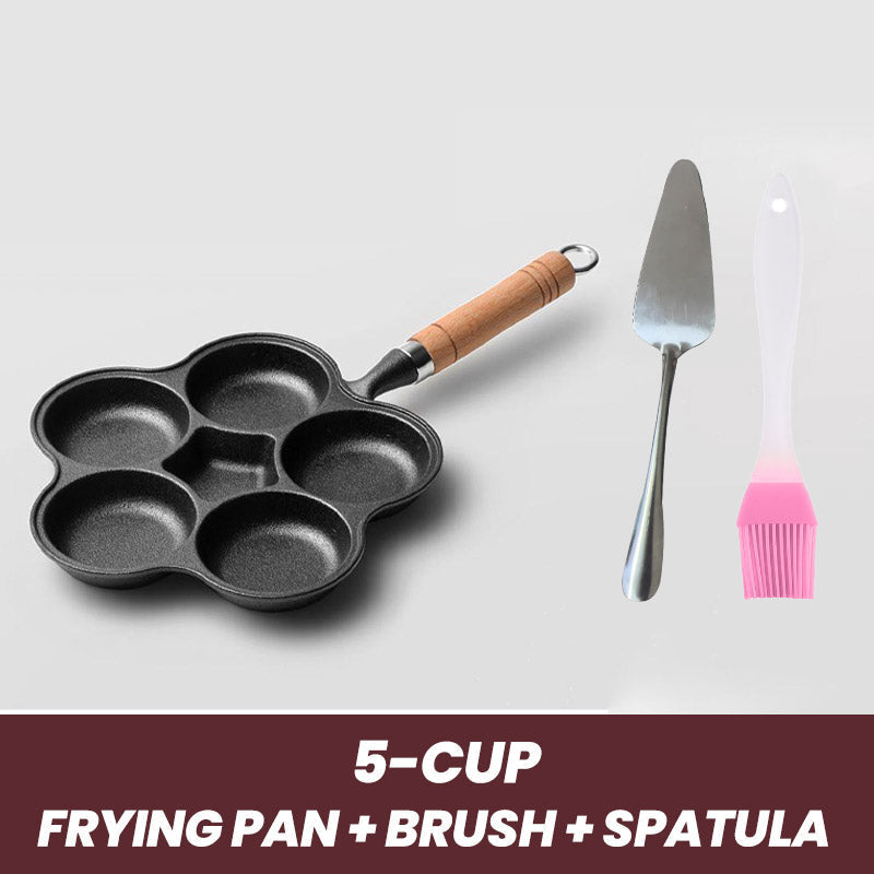 🍳🥚 4-Eier Bratpfanne aus Gusseisen – Antihaftbeschichtung, Gleichmäßige Wärme & Langlebige Qualität für das perfekte Frühstück 🔥