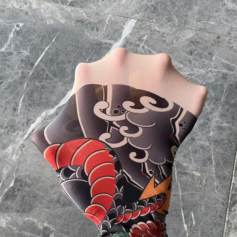 Dehnbarer Beinärmel mit Tattoo-Print