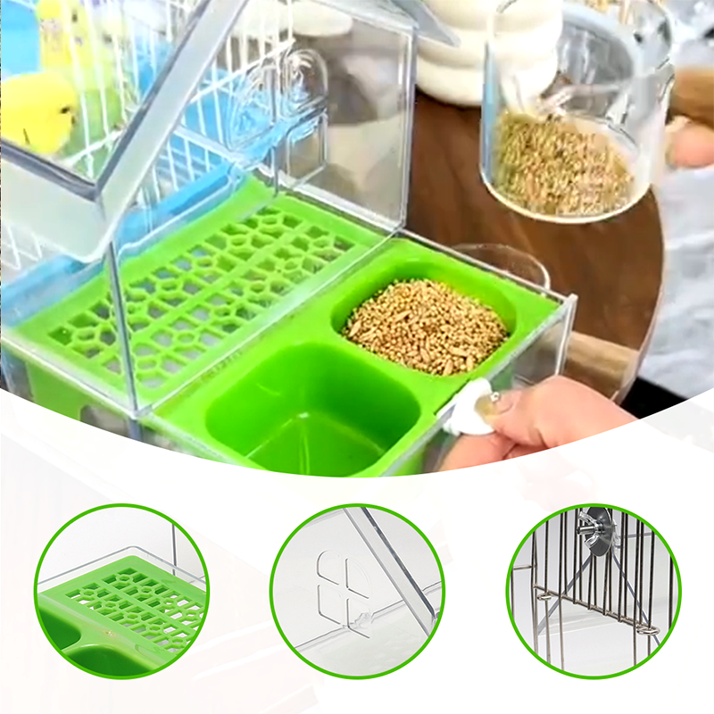 🐦🥰Frisches Gadget für Vögelhalter✨Ausziehbarer externer Papageienfutterspender