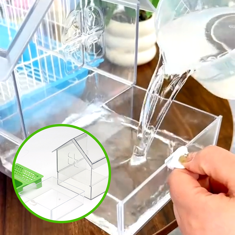🐦🥰Frisches Gadget für Vögelhalter✨Ausziehbarer externer Papageienfutterspender