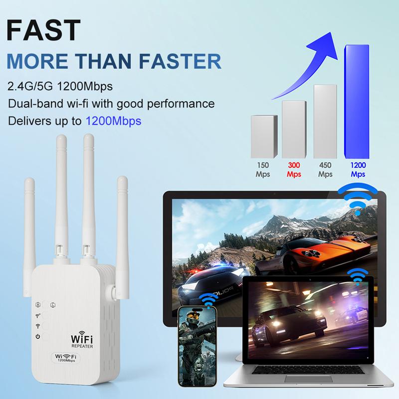 🎁Letzter Tag: 49 % Rabatt! 🔥 2025 WLAN-Verstärker – 1200 Mbit/s, Dualband (5 GHz / 2,4 GHz) 📶 Maximale Signalverstärkung – stabile Verbindung im ganzen Haus!