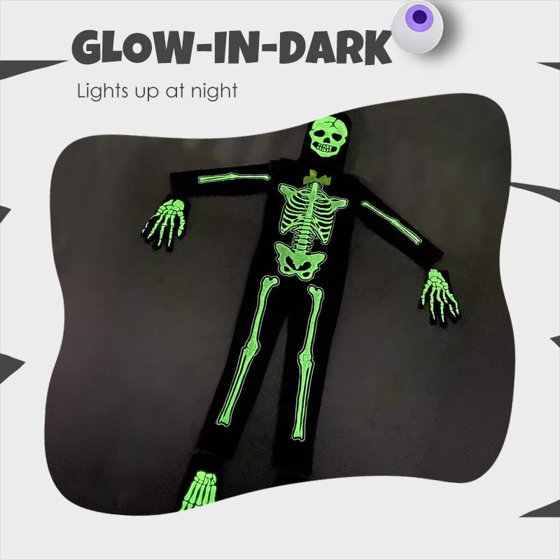 Glow-in-Dark Skeleton Costume for Halloween