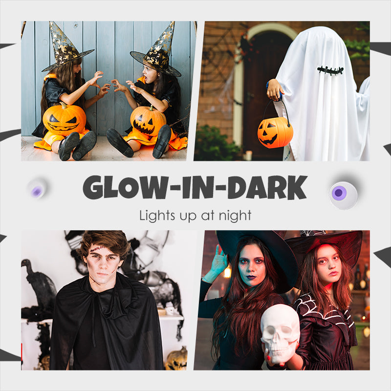 Glow-in-Dark Skeleton Costume for Halloween