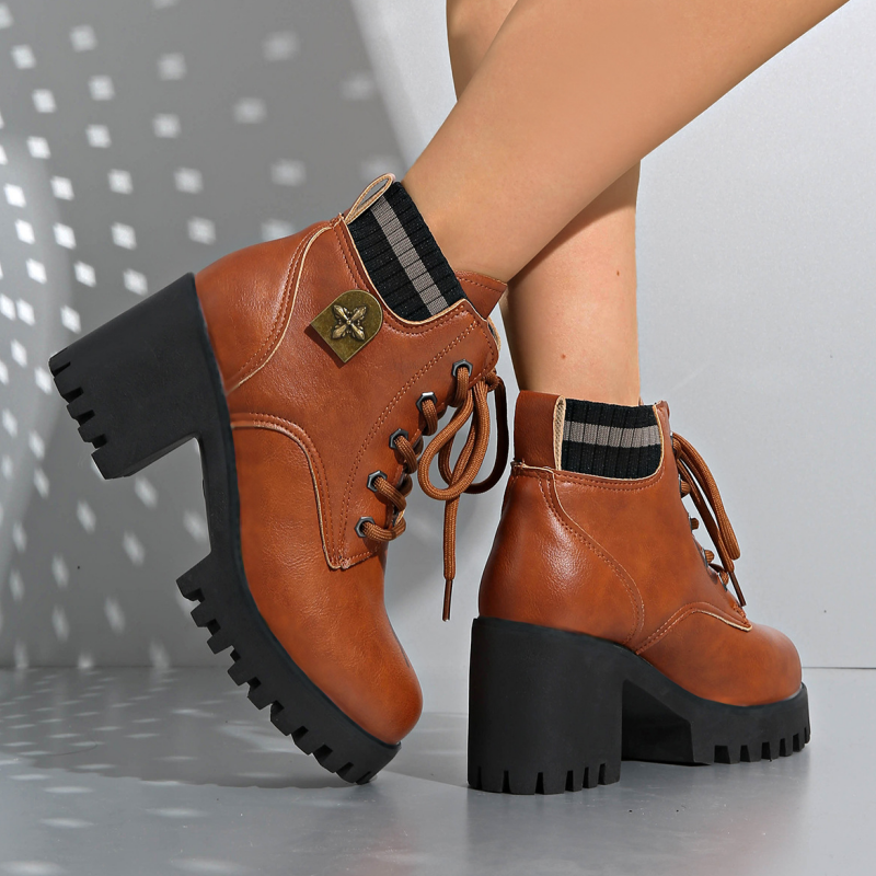 Letzter Tag für 30% Rabatt🛍️🛒Damen Schnür-Martin-Stiefel
