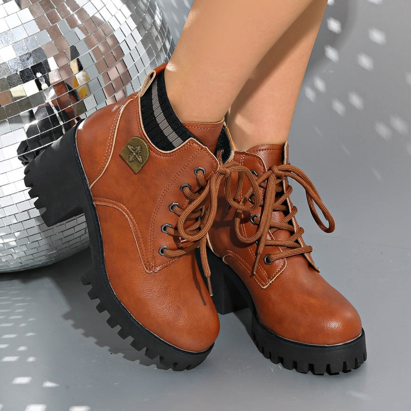 Letzter Tag für 30% Rabatt🛍️🛒Damen Schnür-Martin-Stiefel