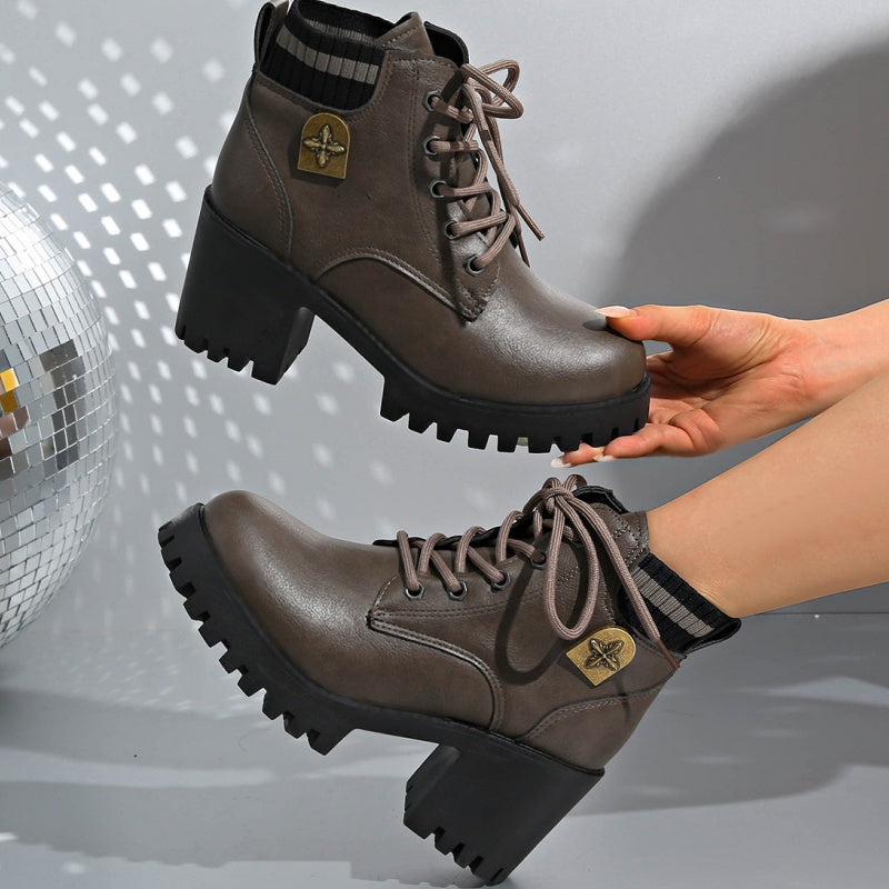 Letzter Tag für 30% Rabatt🛍️🛒Damen Schnür-Martin-Stiefel