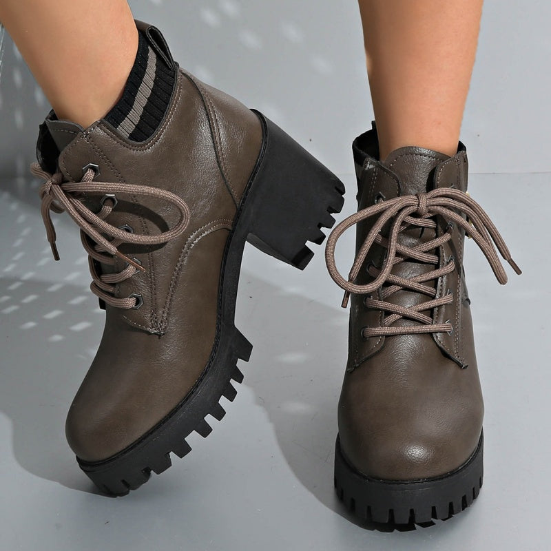 Letzter Tag für 30% Rabatt🛍️🛒Damen Schnür-Martin-Stiefel