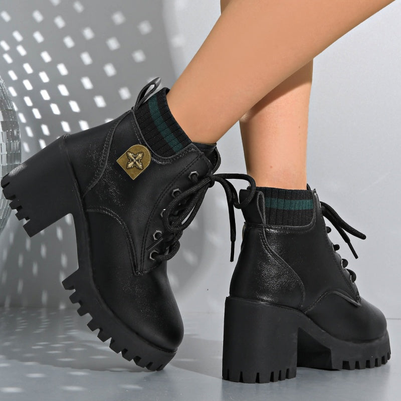 Letzter Tag für 30% Rabatt🛍️🛒Damen Schnür-Martin-Stiefel