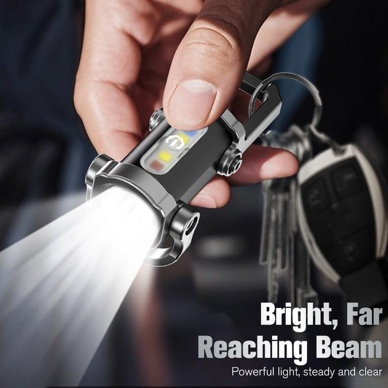 ✨1+1 gratis 🔦 Tragbare wiederaufladbare helle Schlüsselanhänger-Taschenlampe