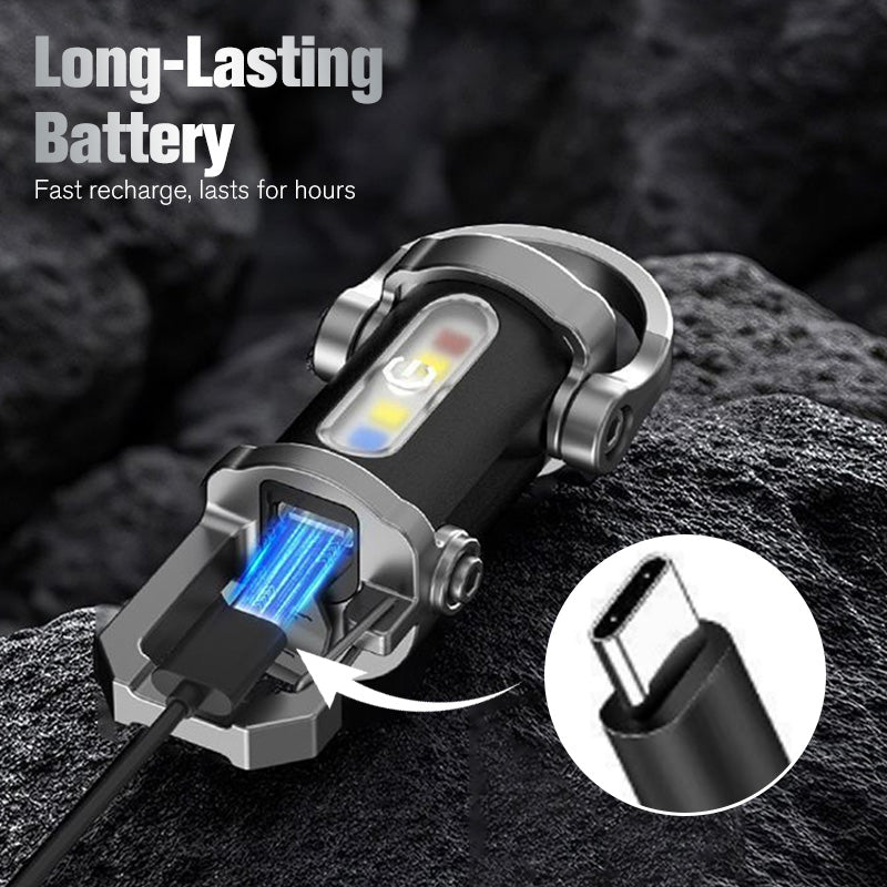✨1+1 gratis 🔦 Tragbare wiederaufladbare helle Schlüsselanhänger-Taschenlampe