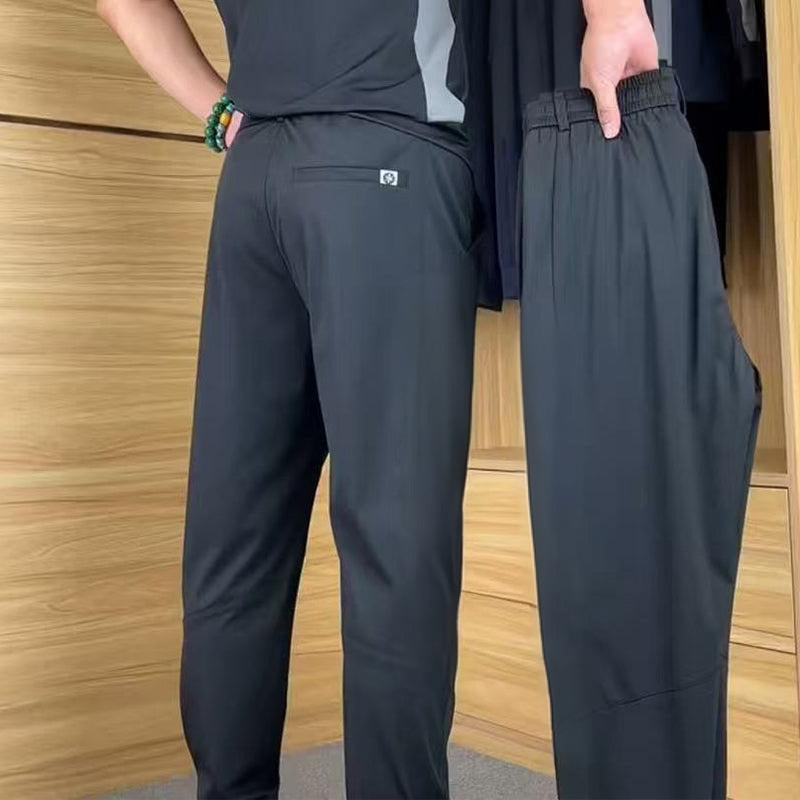 Zweiteiliges Sport-Set für Herren: Kurzarm-T-Shirt & Lange Hose