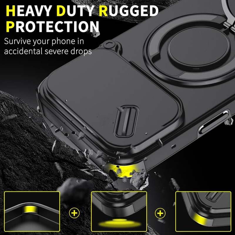 🎒🛍️Magnetischer Handyhülle mit Ringständer für iPhone