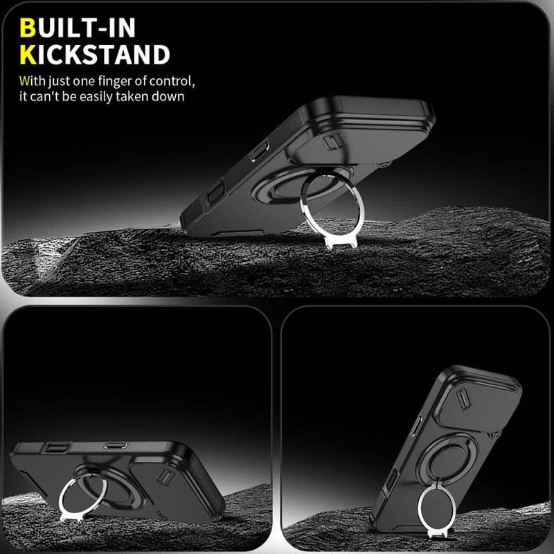 🎒🛍️Magnetischer Handyhülle mit Ringständer für iPhone
