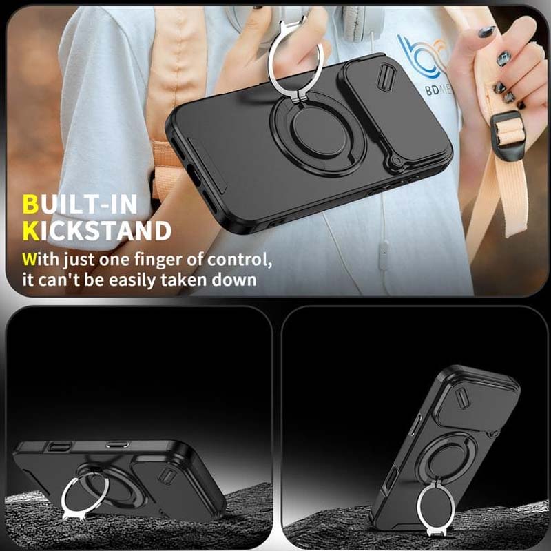🎒🛍️Magnetischer Handyhülle mit Ringständer für iPhone