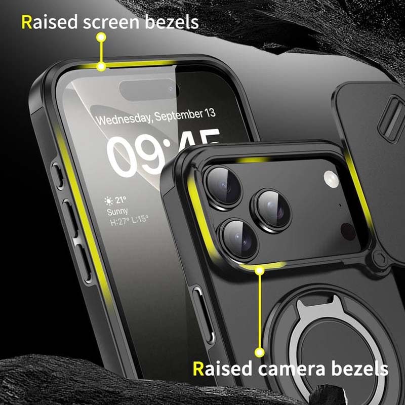 🎒🛍️Magnetischer Handyhülle mit Ringständer für iPhone