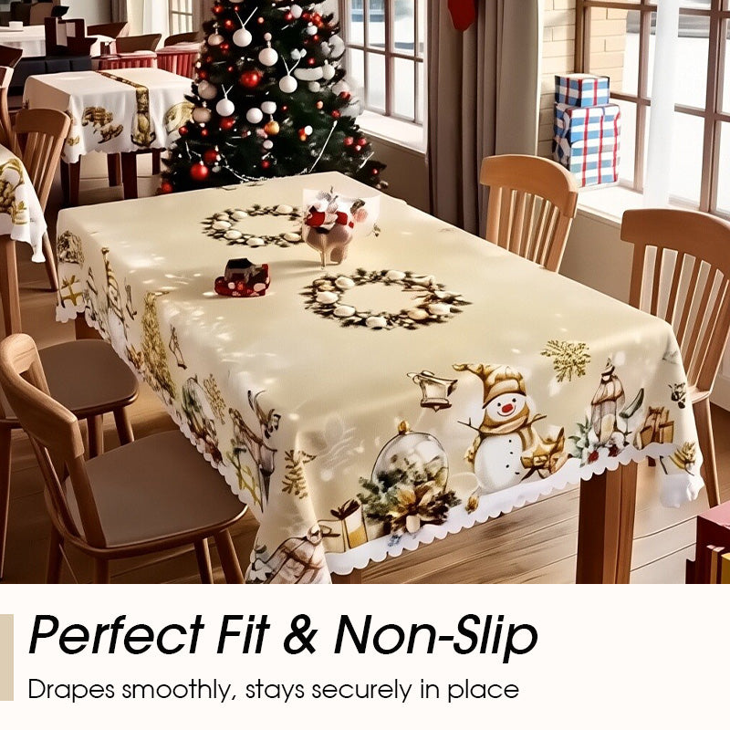 🎅🎄Freudige festliche klassische Weihnachtstischdecke