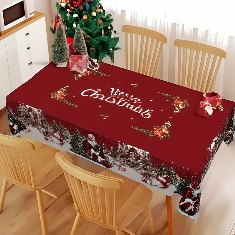 🎅🎄Freudige festliche klassische Weihnachtstischdecke