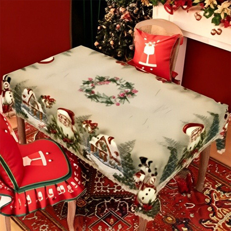 🎅🎄Freudige festliche klassische Weihnachtstischdecke