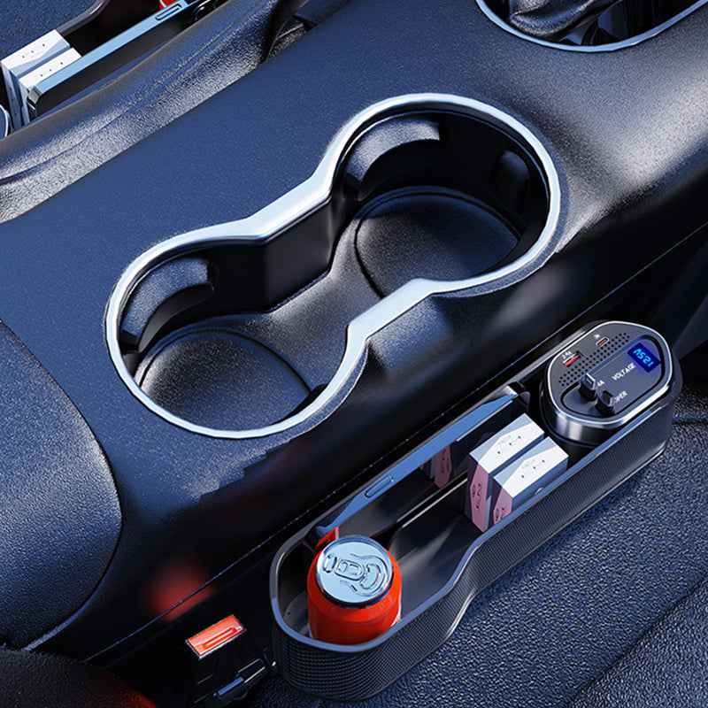 Autositz-Lückenfüller mit Schnellladefunktion und Organizer-Funktion