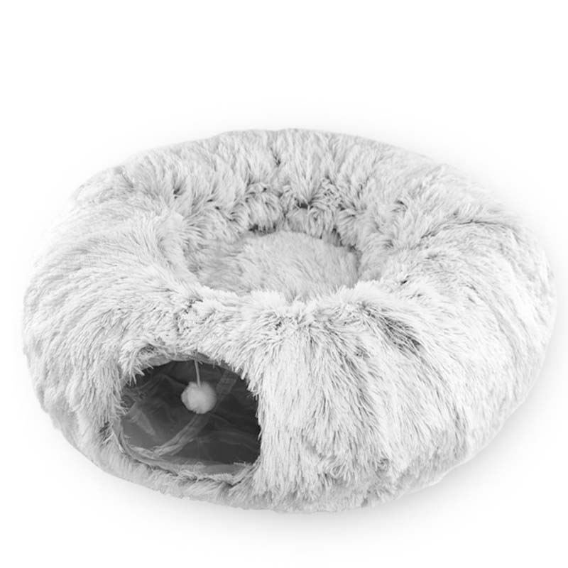 🐱2-in-1 faltbares Indoor-Soft-Rund-Katzenhöhlbett💎50 % Rabatt💎