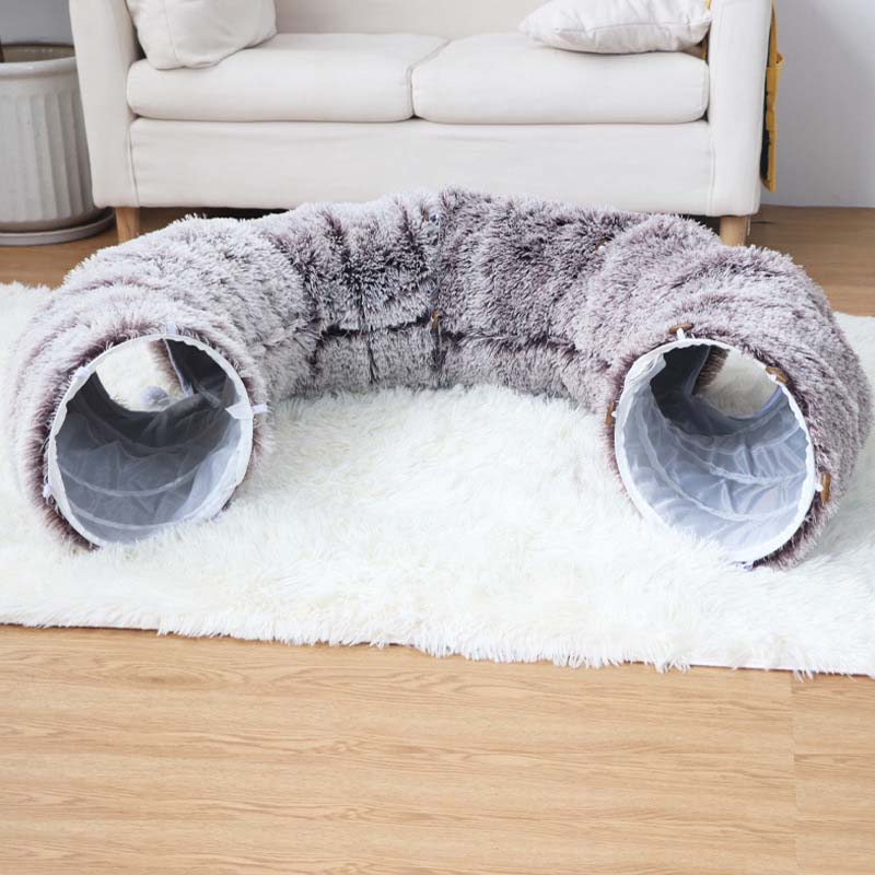 🐱2-in-1 faltbares Indoor-Soft-Rund-Katzenhöhlbett💎50 % Rabatt💎