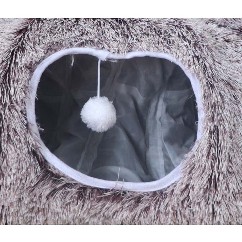 🐱2-in-1 faltbares Indoor-Soft-Rund-Katzenhöhlbett💎50 % Rabatt💎