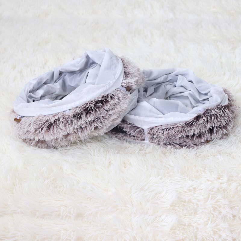 🐱2-in-1 faltbares Indoor-Soft-Rund-Katzenhöhlbett💎50 % Rabatt💎