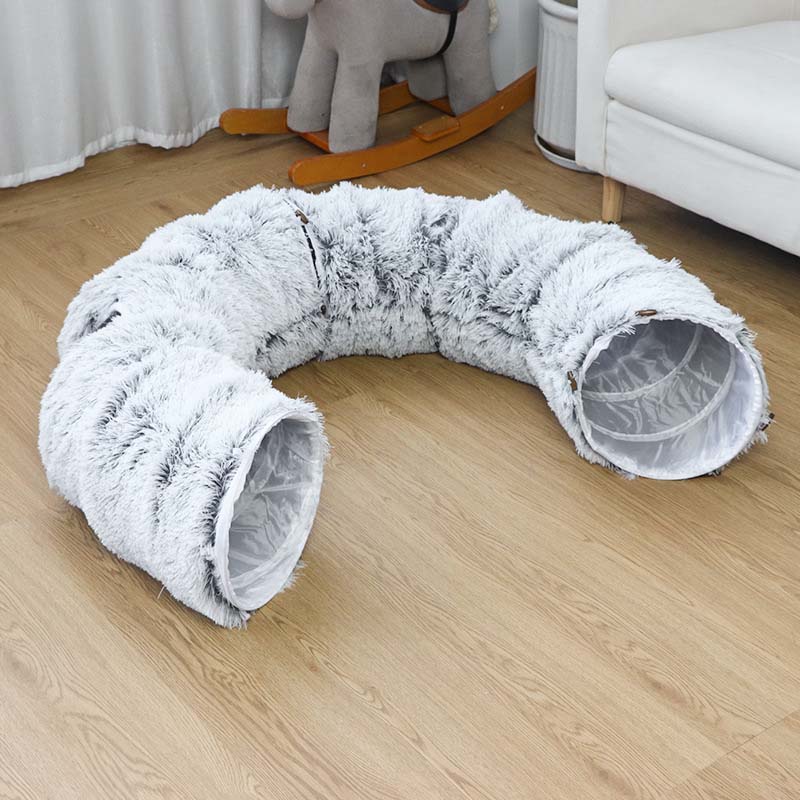 🐱2-in-1 faltbares Indoor-Soft-Rund-Katzenhöhlbett💎50 % Rabatt💎