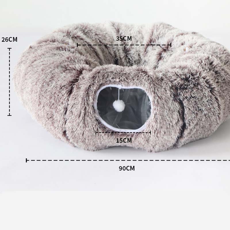 🐱2-in-1 faltbares Indoor-Soft-Rund-Katzenhöhlbett💎50 % Rabatt💎