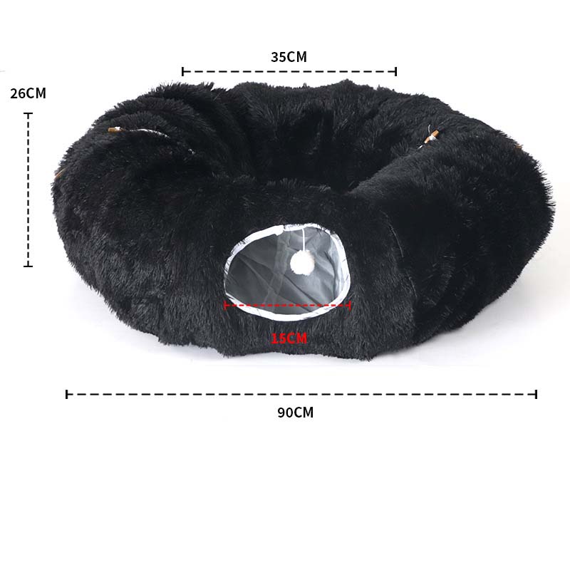 🐱2-in-1 faltbares Indoor-Soft-Rund-Katzenhöhlbett💎50 % Rabatt💎
