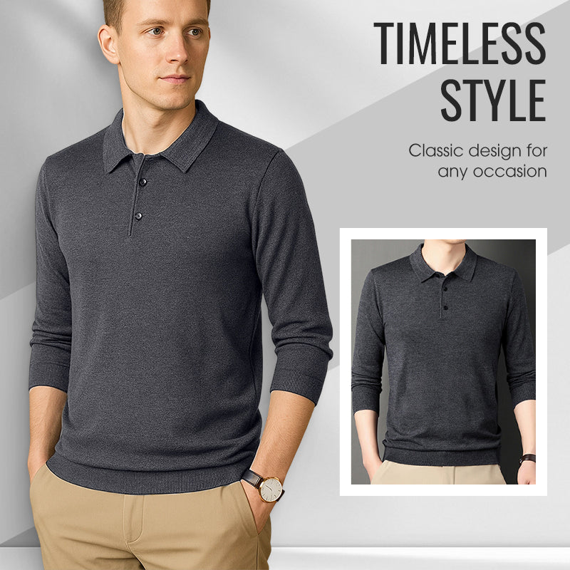 50% RABATT🔥Herren Freizeit-Langarmshirt mit Kragen